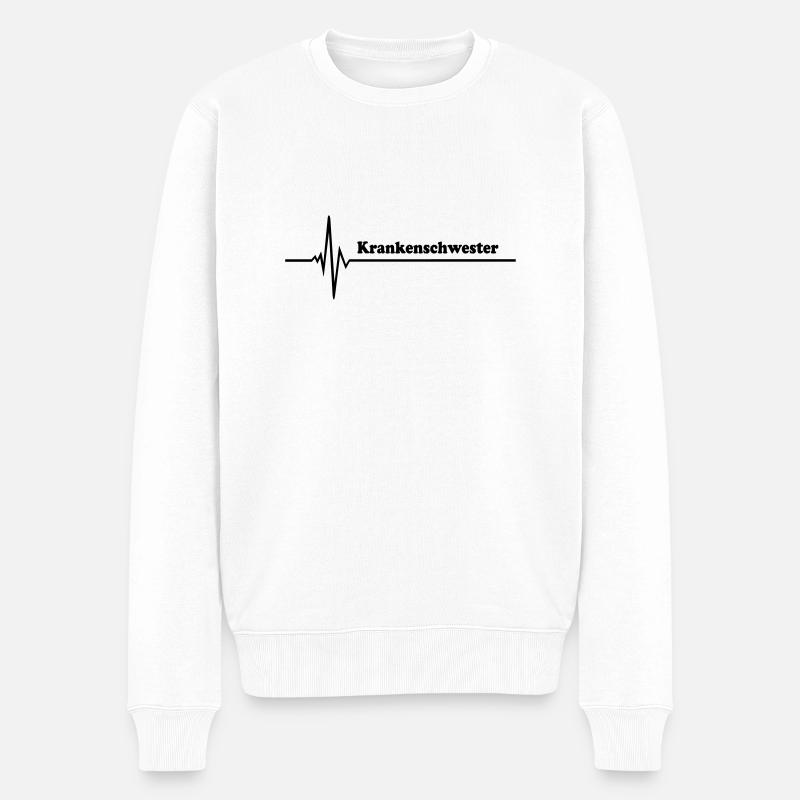 Krankenschwester - Männer Premium Bio Pullover - Weiß