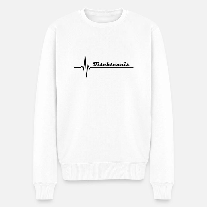 Tischtennis - Männer Premium Bio Pullover - Weiß
