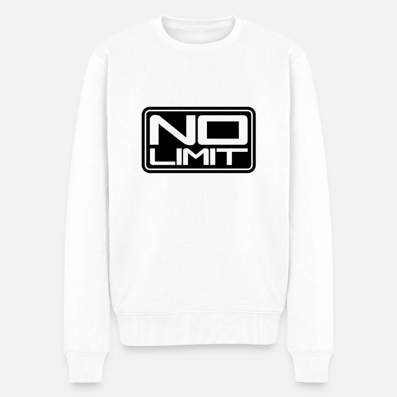 No Limit Shield - Männer Premium Bio Pullover - Weiß