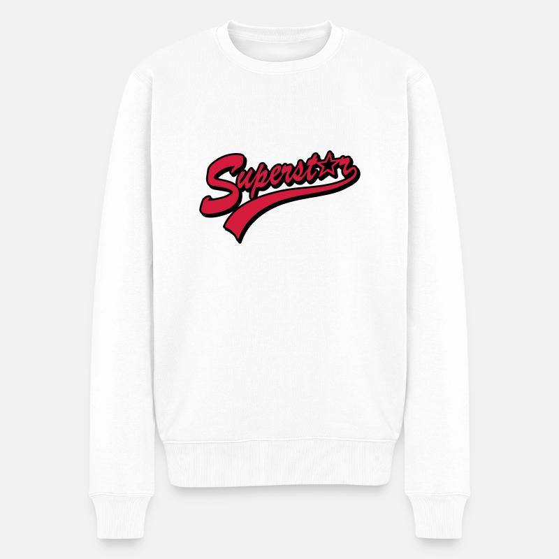 superstar - Männer Premium Bio Pullover - Weiß