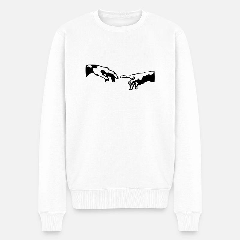 main de dieu - Pull Premium bio Homme - blanc