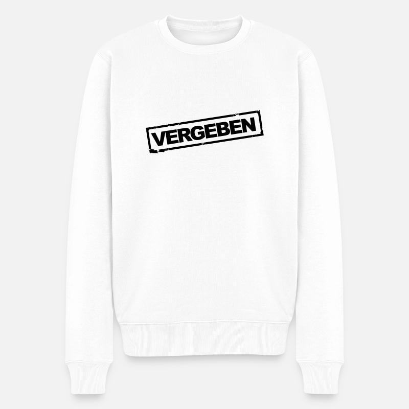Vergeben - Männer Premium Bio Pullover - Weiß