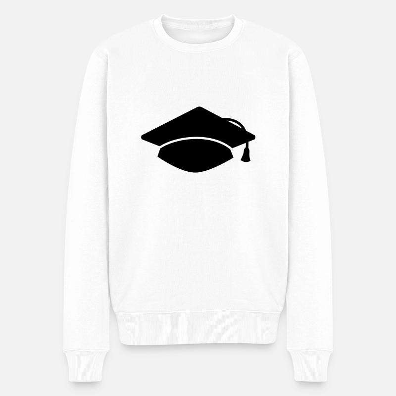 Doktorhut - Männer Premium Bio Pullover - Weiß