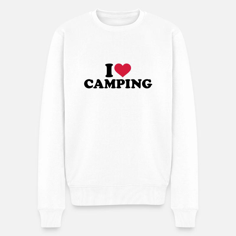 I love Camping - Pull Premium bio Homme - blanc