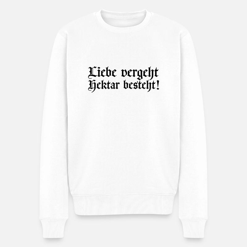L'amour passe - l'hectare existe - Pull Premium bio Homme - blanc