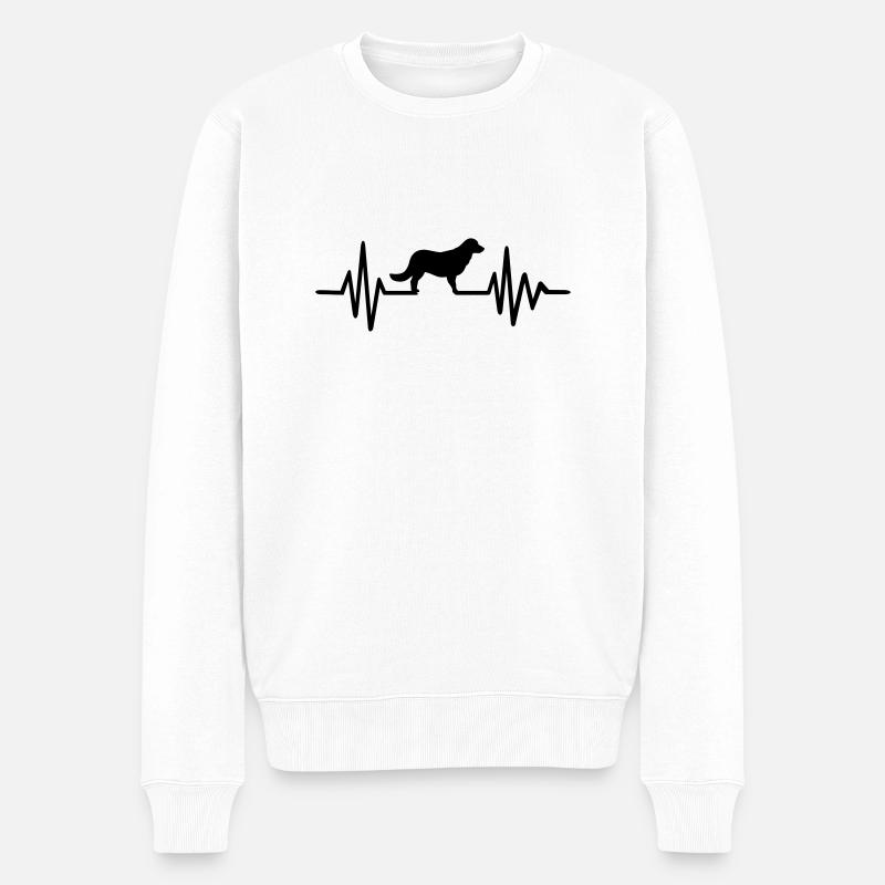 Golden Retriever - Pull Premium bio Homme - blanc
