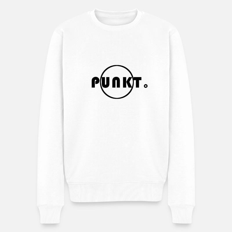 Punkt - Männer Premium Bio Pullover - Weiß