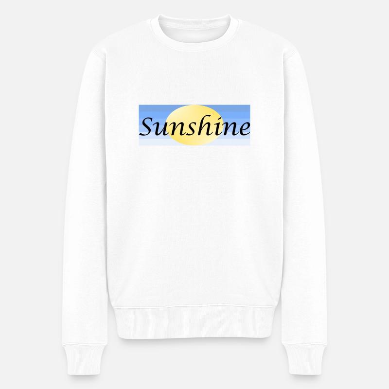 Sunshine - Männer Premium Bio Pullover - Weiß