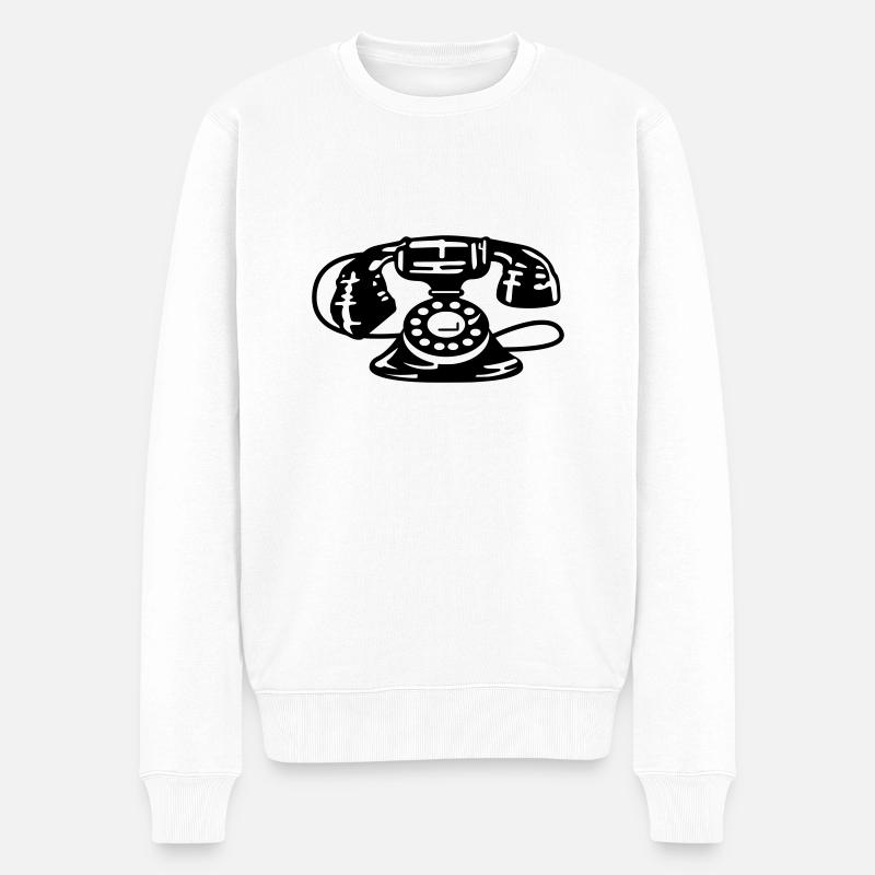Téléphone Ancien - Pull Premium bio Homme - blanc