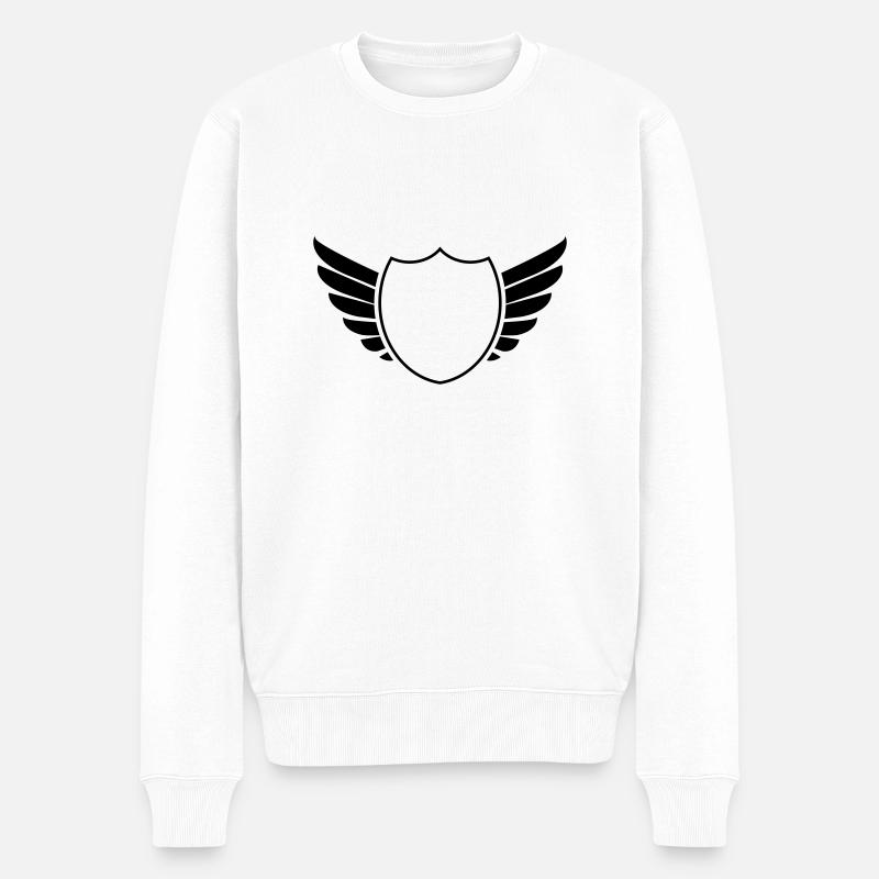 wappen shield - Männer Premium Bio Pullover - Weiß