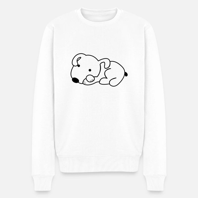 dog - Männer Premium Bio Pullover - Weiß