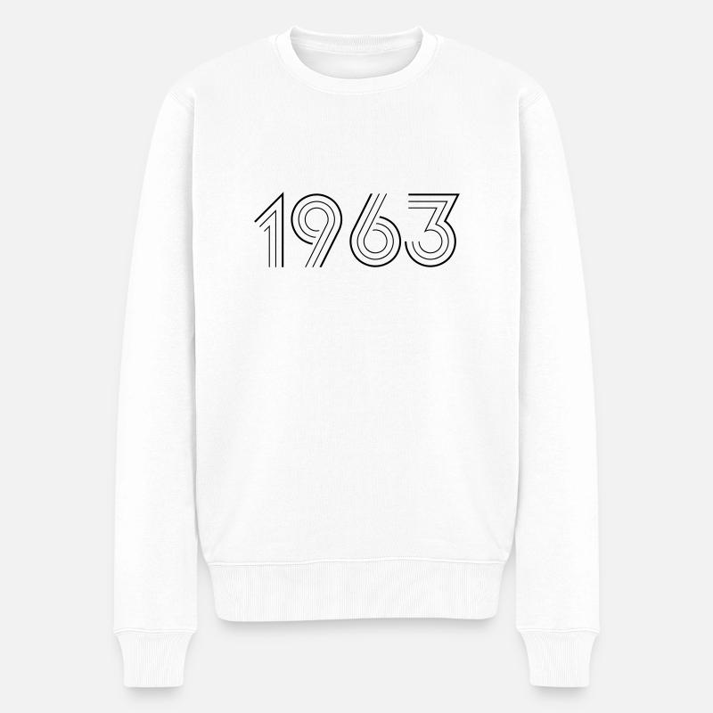 1963 - Männer Premium Bio Pullover - Weiß
