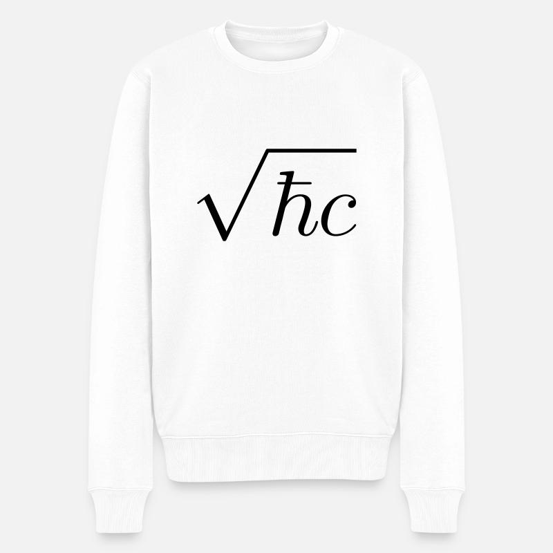 Wirkungsquantum und Lichtgeschwindigkeit - Männer Premium Bio Pullover - Weiß
