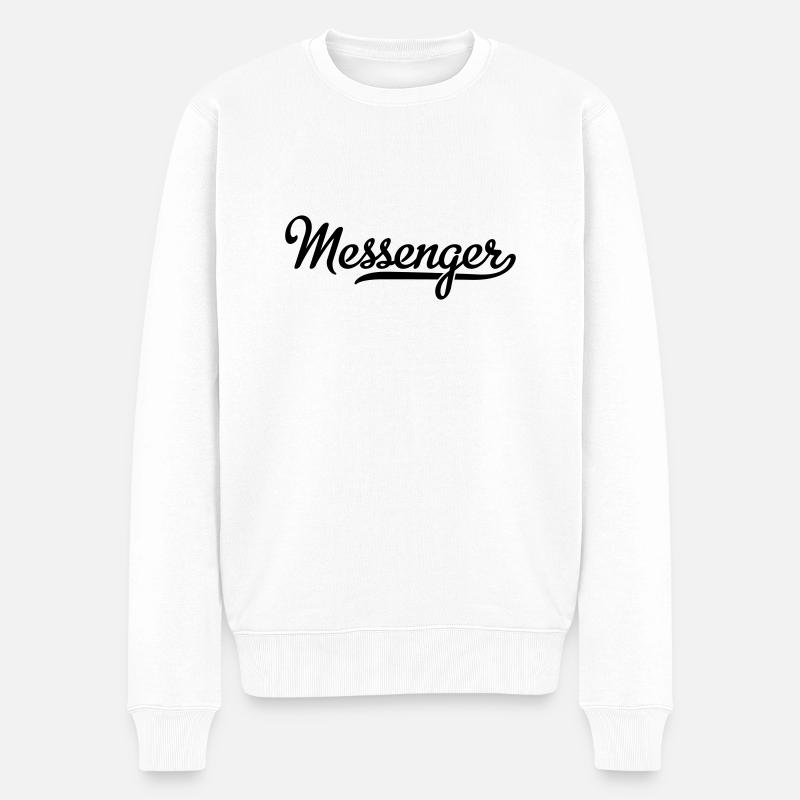 Fahrradkurier - Männer Premium Bio Pullover - Weiß