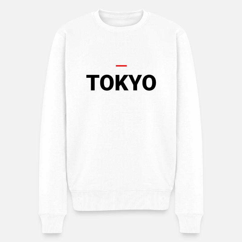 TOKIO - Männer Premium Bio Pullover - Weiß