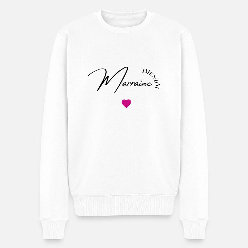 bientôt marraine - Pull Premium bio Homme - blanc