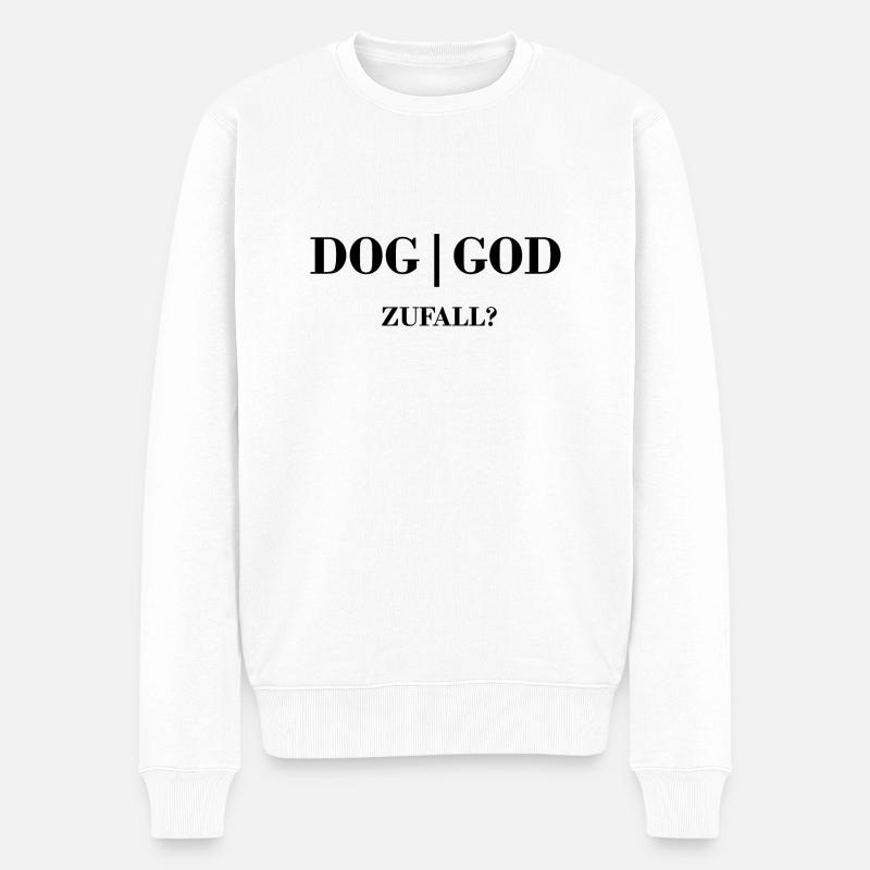 Hund Dog - Männer Premium Bio Pullover - Weiß