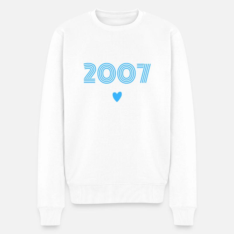 Né en 2007 garçon - Pull Premium bio Homme - blanc