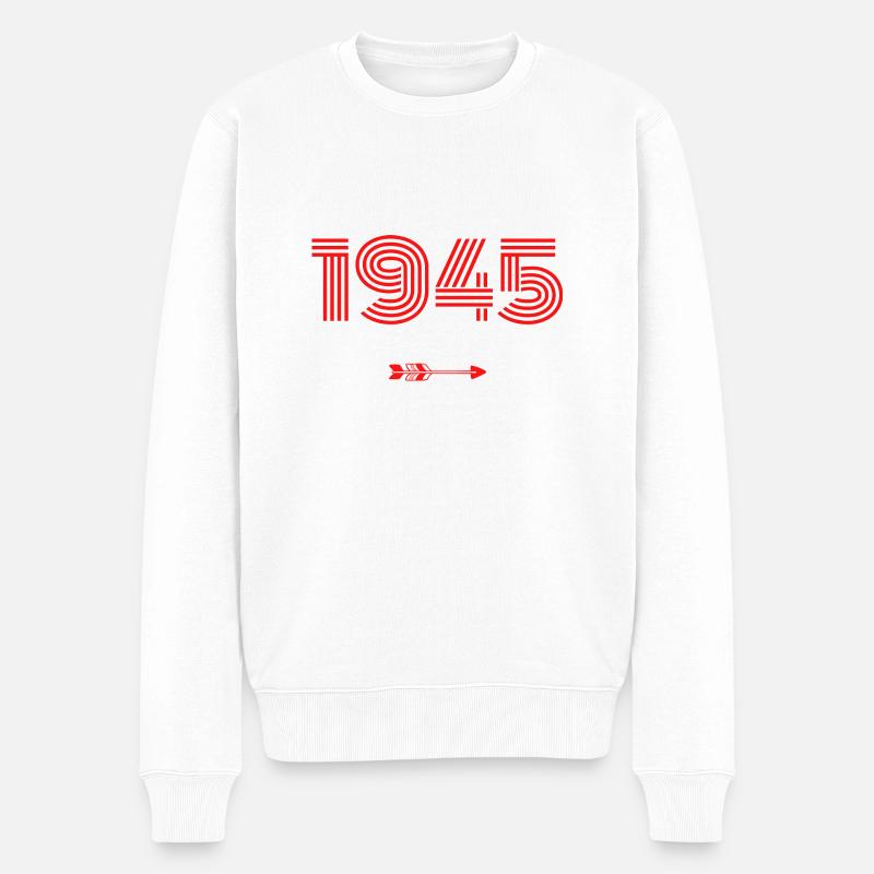 Né en 1945 - Pull Premium bio Homme - blanc