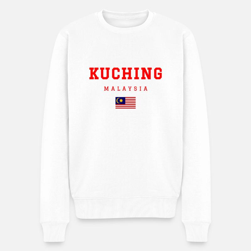 Kuching, Malaisie - Pull Premium bio Homme - blanc