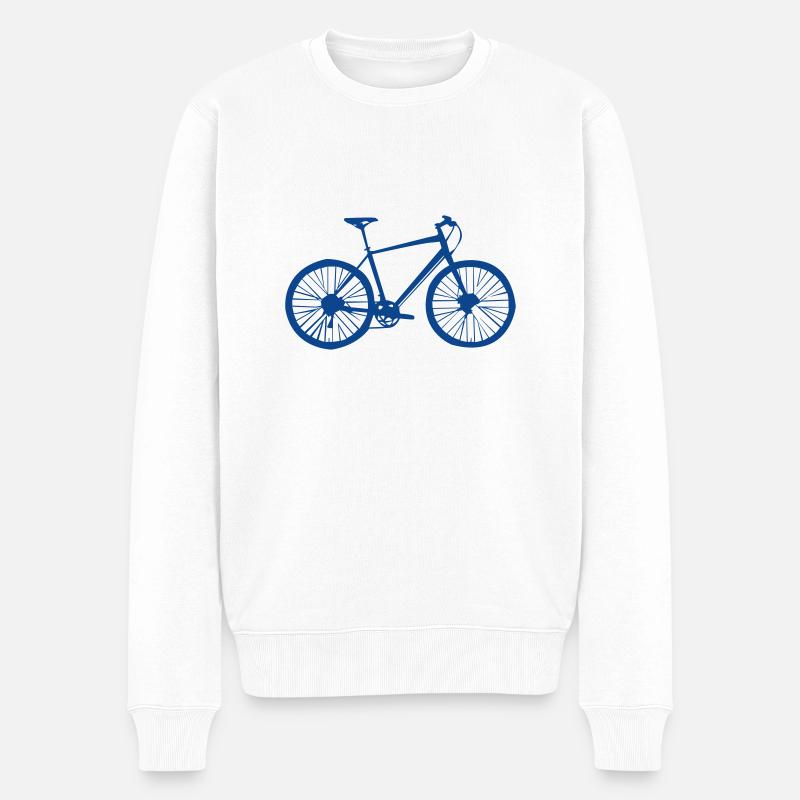 silhouette de vélo - Pull Premium bio Homme - blanc