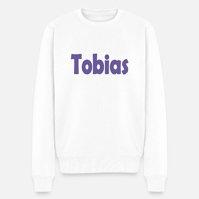 Tobias - Männer Premium Bio Pullover - Weiß