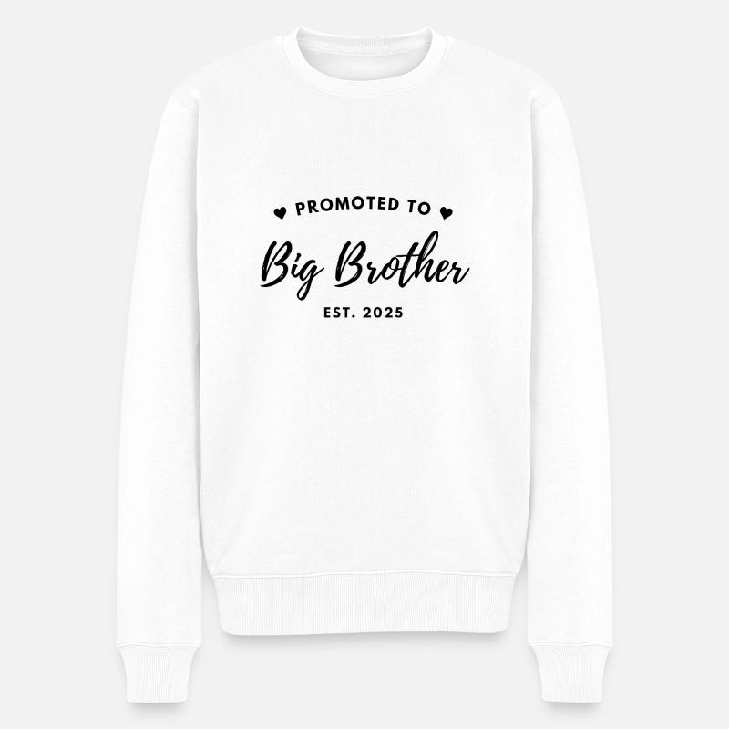 Großer Bruder 2025 - Männer Premium Bio Pullover - Weiß