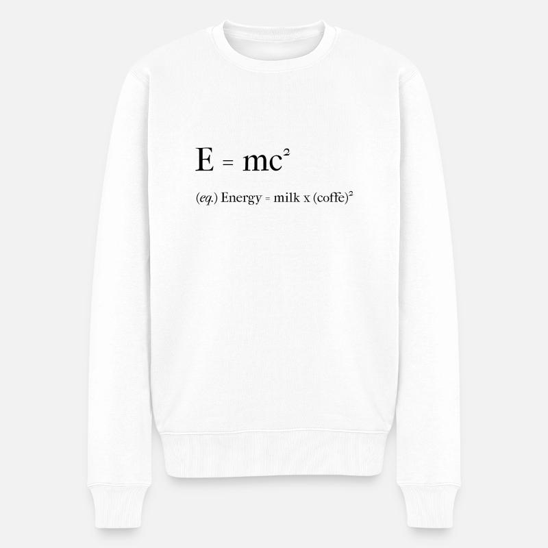 Ich brauche Kaffe. - Männer Premium Bio Pullover - Weiß
