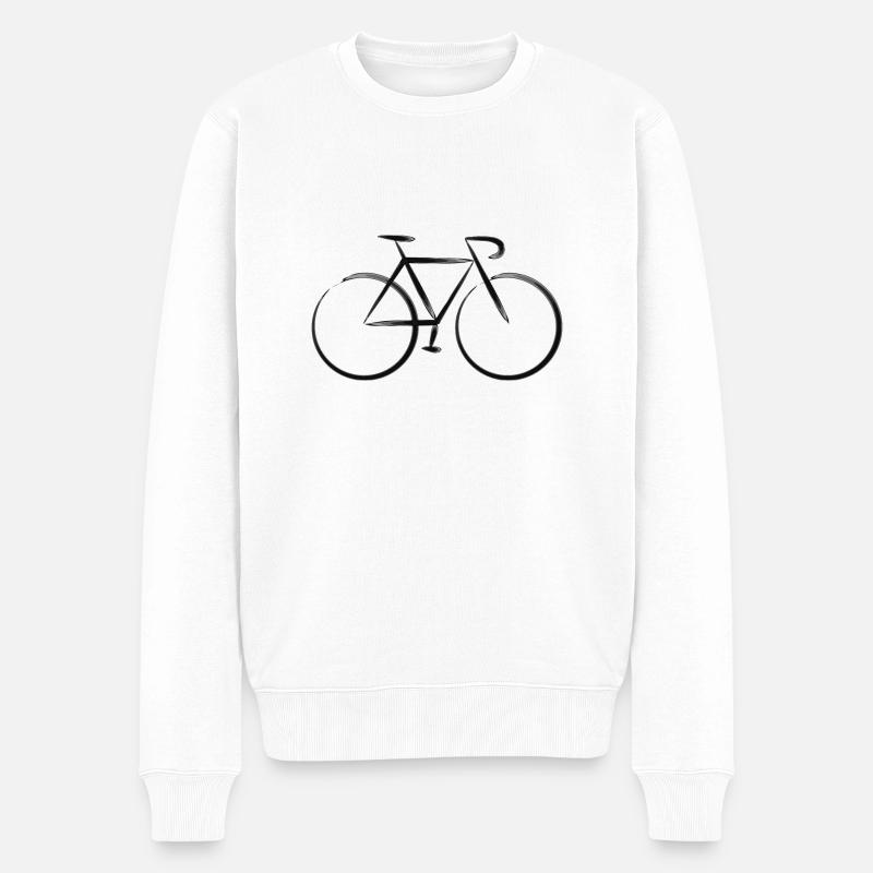 Wasserzeichen schwarz - Männer Premium Bio Pullover - Weiß