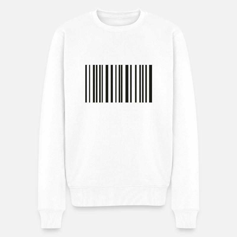 barcode - Männer Premium Bio Pullover - Weiß