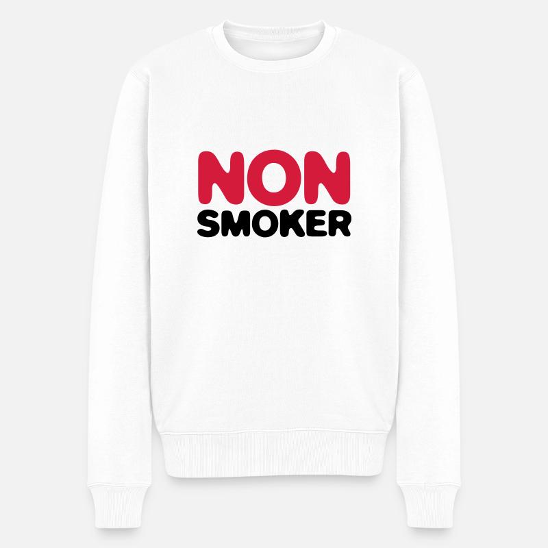 Ich bin Nichtraucher! - Männer Premium Bio Pullover - Weiß