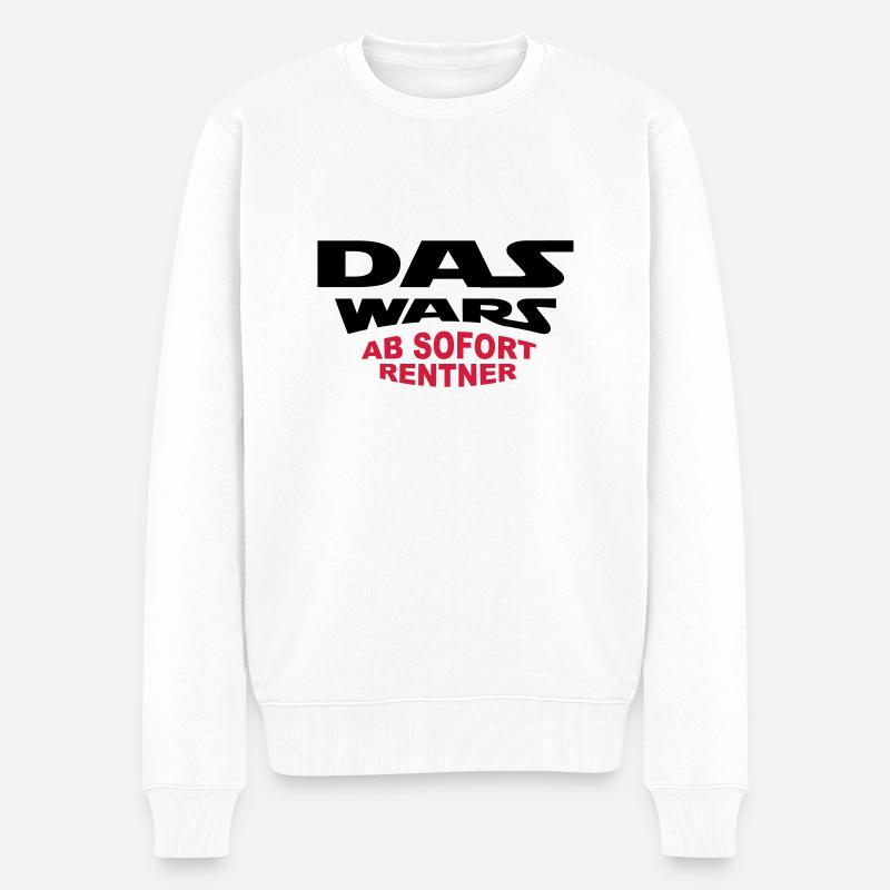 Das Wars - Rentner - Männer Premium Bio Pullover - Weiß