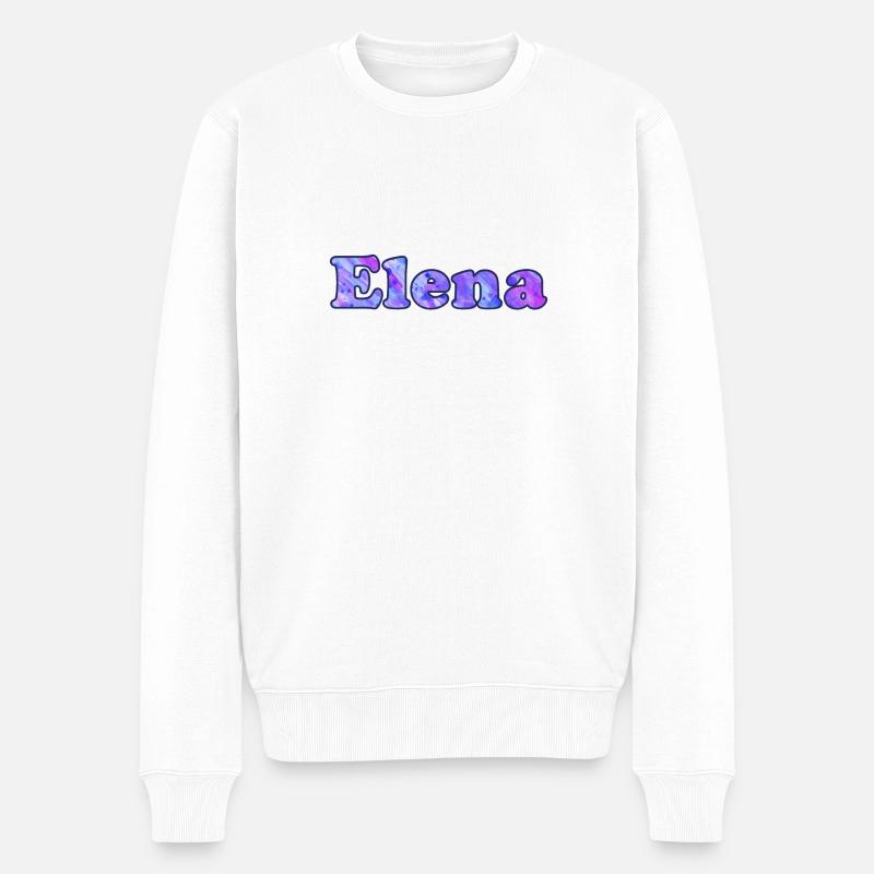 Nom: Elena - Pull Premium bio Homme - blanc