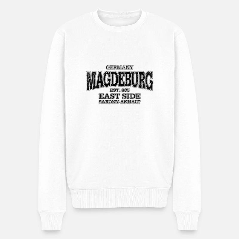 Magdeburg noir (à l'ancienne) - Pull Premium bio Homme - blanc