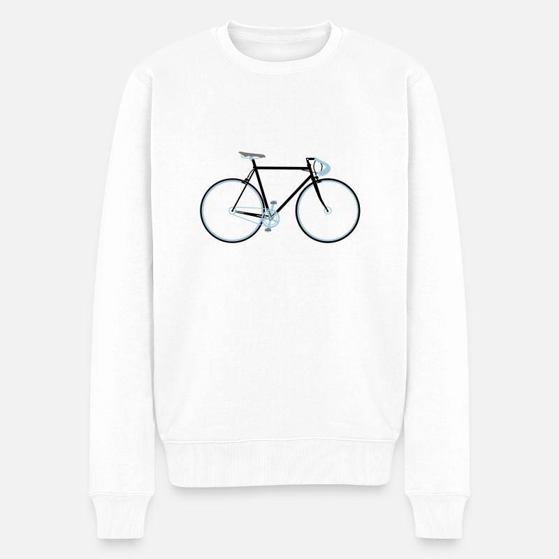 Singlespeed - Männer Premium Bio Pullover - Weiß