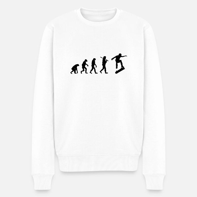 Evolution skate - Pull Premium bio Homme - blanc
