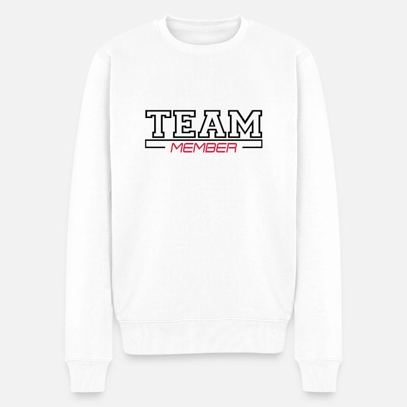 team member - Männer Premium Bio Pullover - Weiß