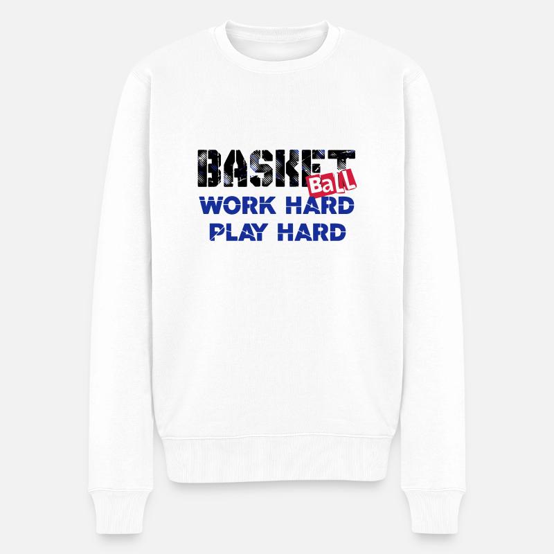 basketball 006 - Pull Premium bio Homme - blanc