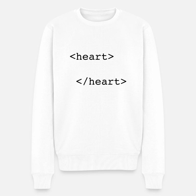 html heart - Pull Premium bio Homme - blanc
