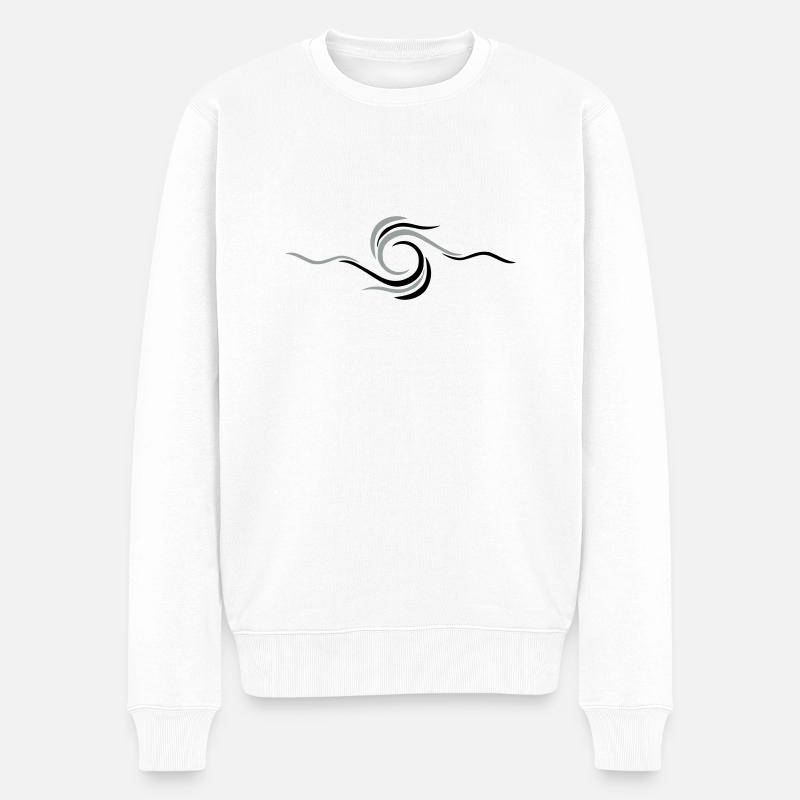Vague - Pull Premium bio Homme - blanc