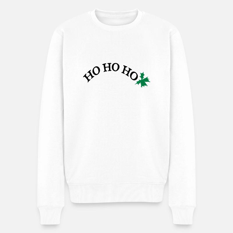 HO HO HO X-MAS cloche - Pull Premium bio Homme - blanc