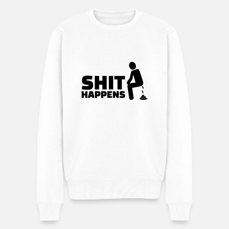 Shit happens - Pull Premium bio Homme - blanc