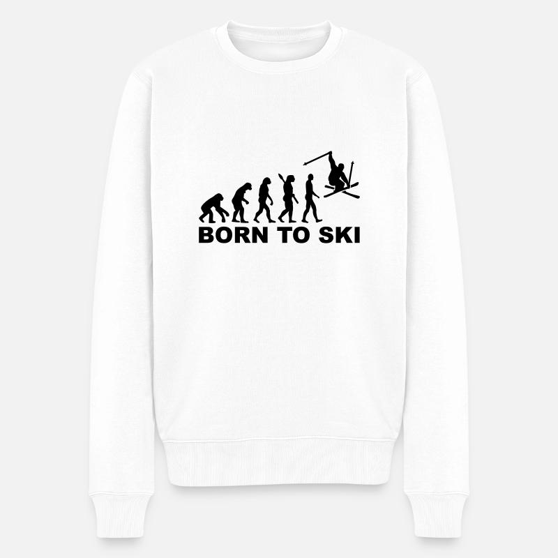 Born to Ski - Pull Premium bio Homme - blanc