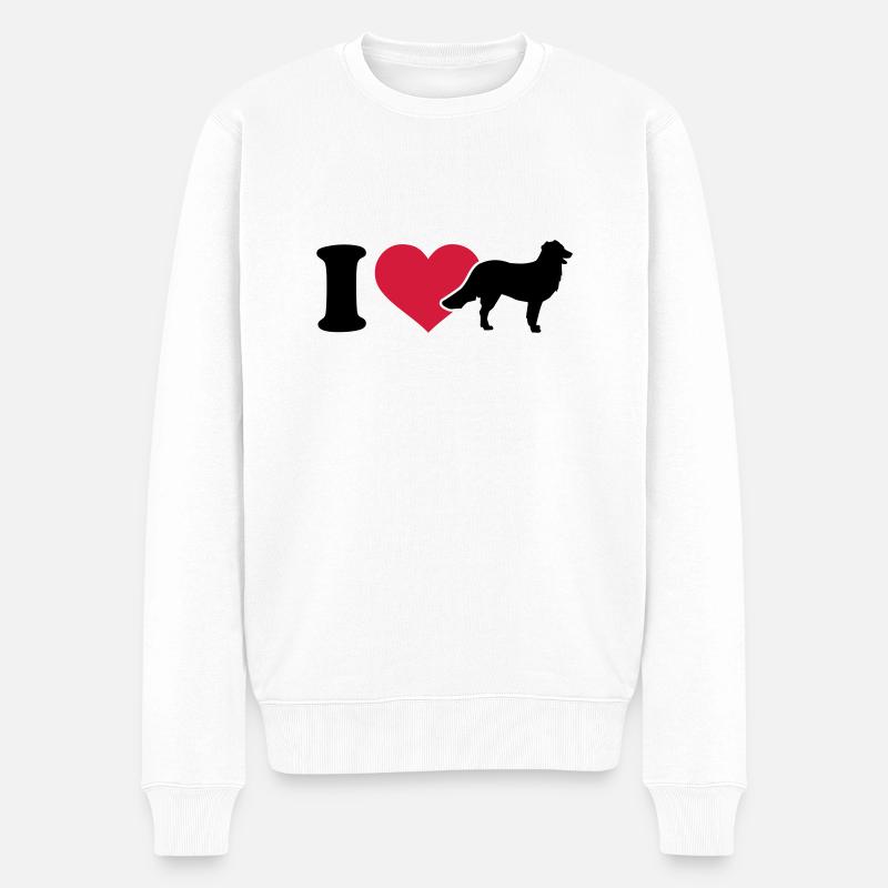 Berner Sennenhund - Männer Premium Bio Pullover - Weiß