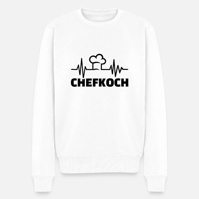 Chefkoch - Männer Premium Bio Pullover - Weiß