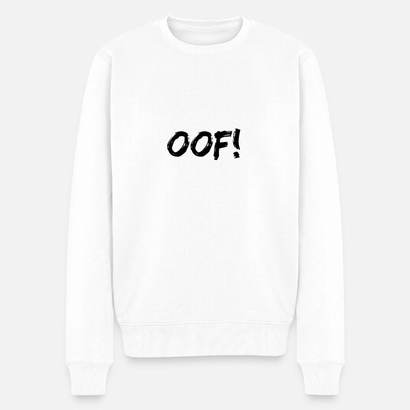 oof! - Männer Premium Bio Pullover - Weiß