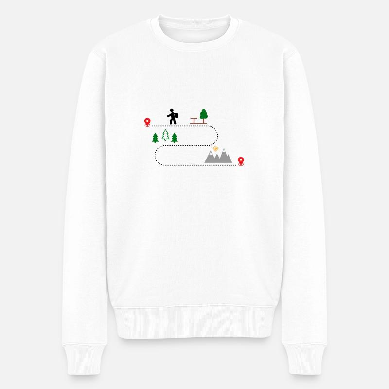 randonnée - Pull Premium bio Homme - blanc