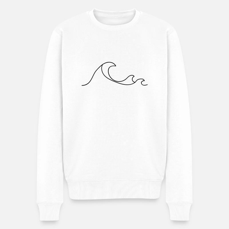 waves - Pull Premium bio Homme - blanc