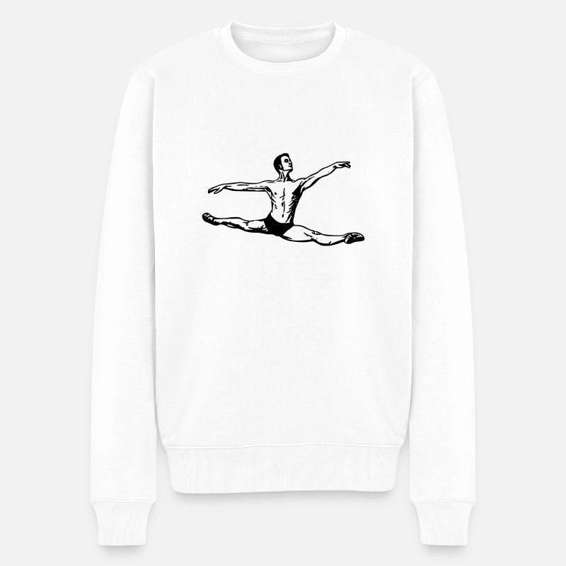 Tänzer - Männer Premium Bio Pullover - Weiß