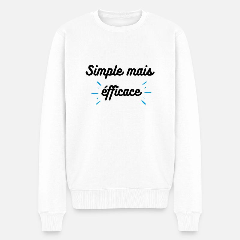 Simple mais efficace - Pull Premium bio Homme - blanc